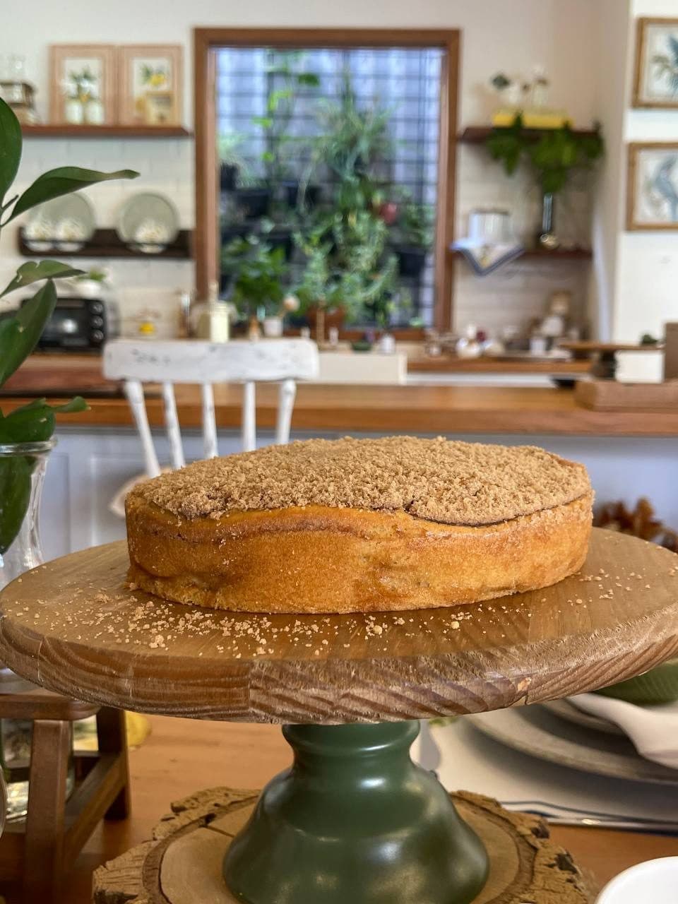 Cuca de Doce de Leite e Abacaxi